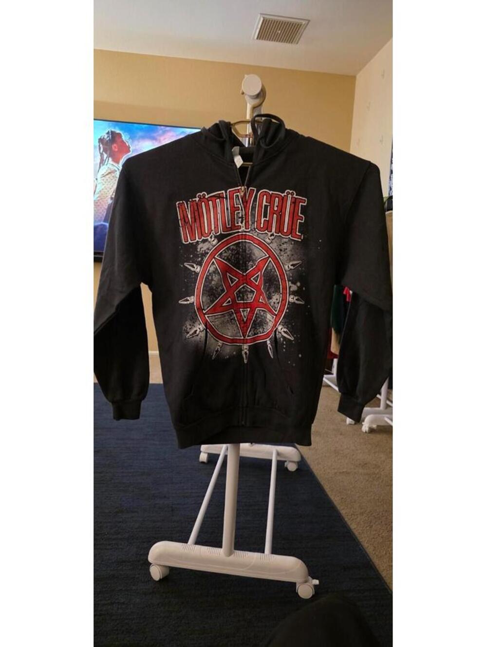 Vintage Motley Cure Full Zip Pentacle Star Hoodie